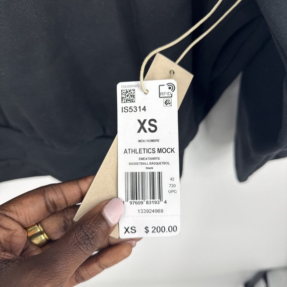 NWT Adidas x Fear of God Athletics Mock Neck Fleece Sweatshirt Size XS Athleisur - Picture 3 of 8